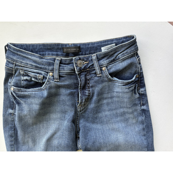 Silver Jeans Womens 29x33 Blue Suki Boot Stretch Western Denim - Picture 6 of 6
